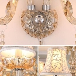 Elegante kristallen wandlamp in Europese stijl, gangpad