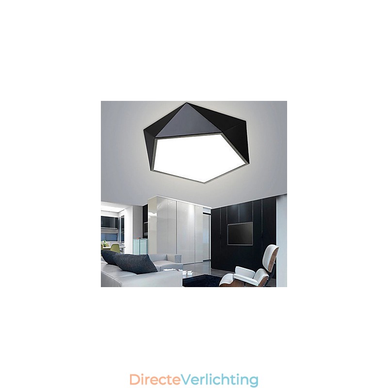 Gemonteerde moderne nachtlamp wit + warm witte kleur plafondverlichting