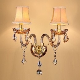 Europese kristallen wandlamp Elegante tweelichts wandlamp Trap