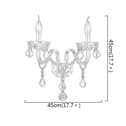 Europese kristallen wandlamp Elegante tweelichts wandlamp Trap