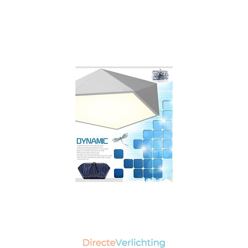 Gemonteerde moderne nachtlamp wit + warm witte kleur plafondverlichting