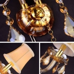 Europese kristallen wandlamp Elegante tweelichts wandlamp Trap