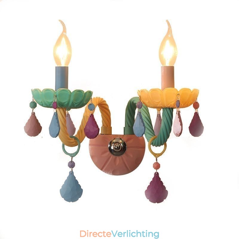 Europese Kristallen Wandlamp Macaron Kleurrijke Wandlamp