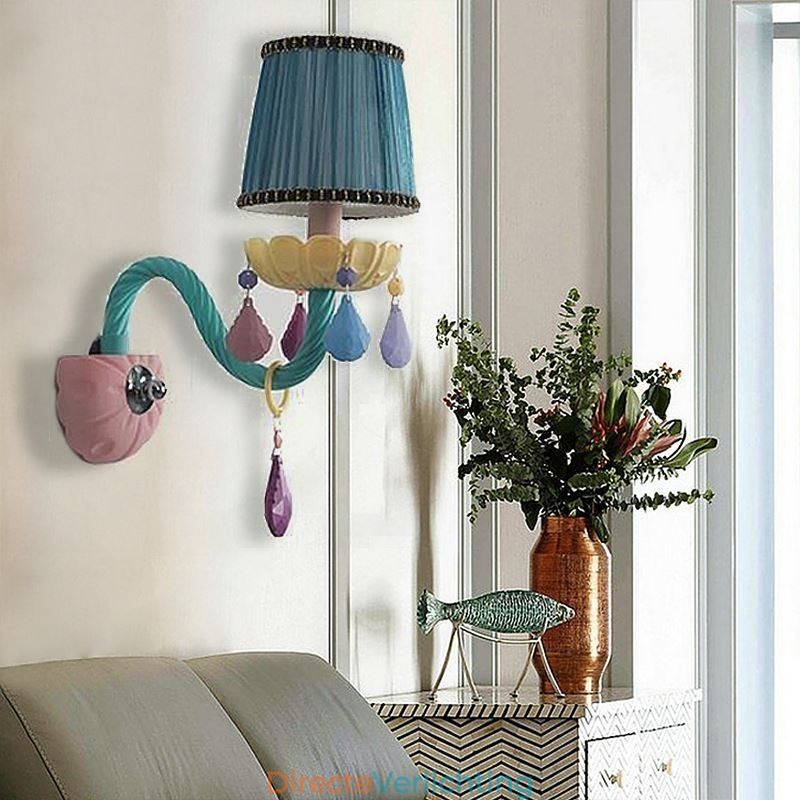Europese Kristallen Wandlamp Macaron Kleurrijke Wandlamp
