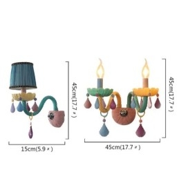 Europese Kristallen Wandlamp Macaron Kleurrijke Wandlamp
