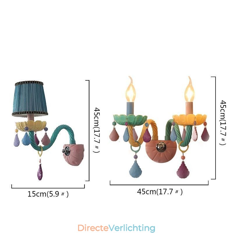 Europese Kristallen Wandlamp Macaron Kleurrijke Wandlamp