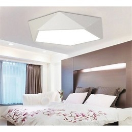Gemonteerde moderne nachtlamp wit + warm witte kleur plafondverlichting
