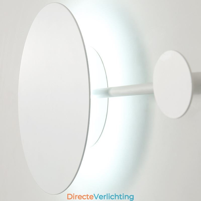 Moderne wandlamp, ronde wandlamp, zwarte haak, wandlamp, nachtkastjeverlichting
