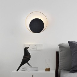 Moderne Stijl Wandlamp Zwarte Ronde Wandlamp Creatieve Lamp Nachtkastje Verlichting