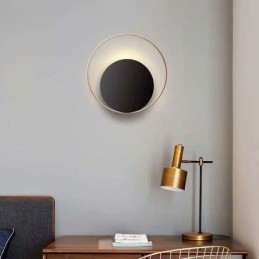 Moderne Stijl Wandlamp Zwarte Ronde Wandlamp Creatieve Lamp Nachtkastje Verlichting