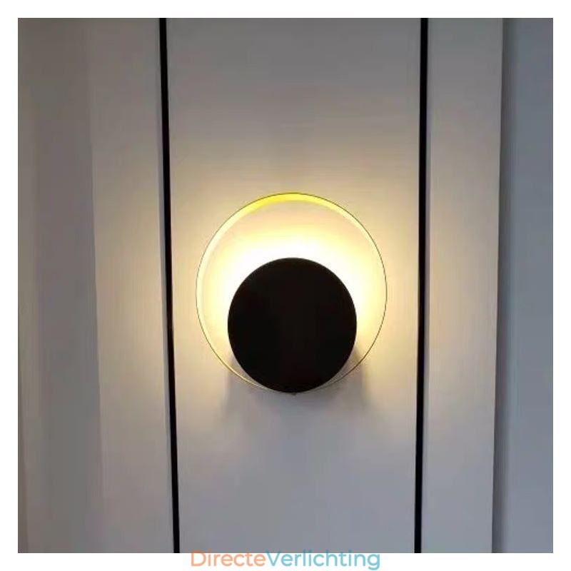 Moderne Stijl Wandlamp Zwarte Ronde Wandlamp Creatieve Lamp Nachtkastje Verlichting