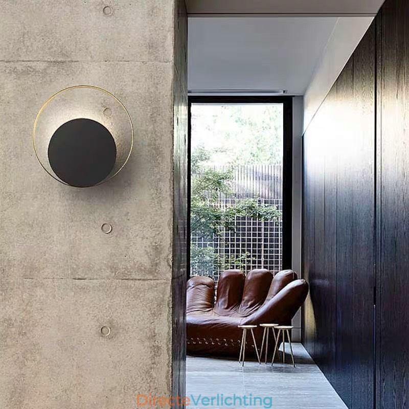 Moderne Stijl Wandlamp Zwarte Ronde Wandlamp Creatieve Lamp Nachtkastje Verlichting