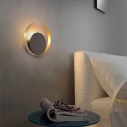 Moderne Stijl Wandlamp Zwarte Ronde Wandlamp Creatieve Lamp Nachtkastje Verlichting