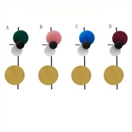 Moderne wandlamp, ronde wandlamp, kleurrijke verlichting voor thuis, verlichting naast het bed