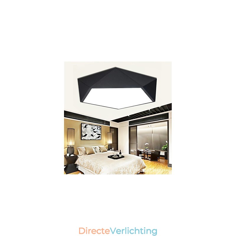 Gemonteerde moderne nachtlamp wit + warm witte kleur plafondverlichting