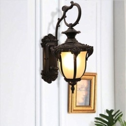 Europese Retro Buitenlamp Waterdicht Gebeeldhouwde Wandlamp Binnenplaats Gang