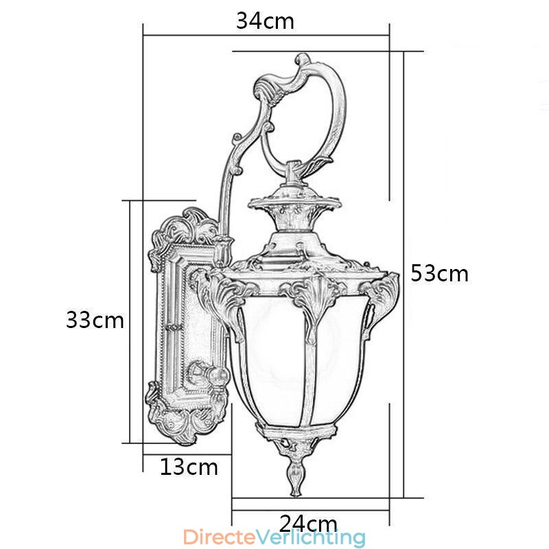 Europese Retro Buitenlamp Waterdicht Gebeeldhouwde Wandlamp Binnenplaats Gang