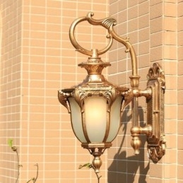 Europese Retro Buitenlamp Waterdicht Gebeeldhouwde Wandlamp Binnenplaats Gang