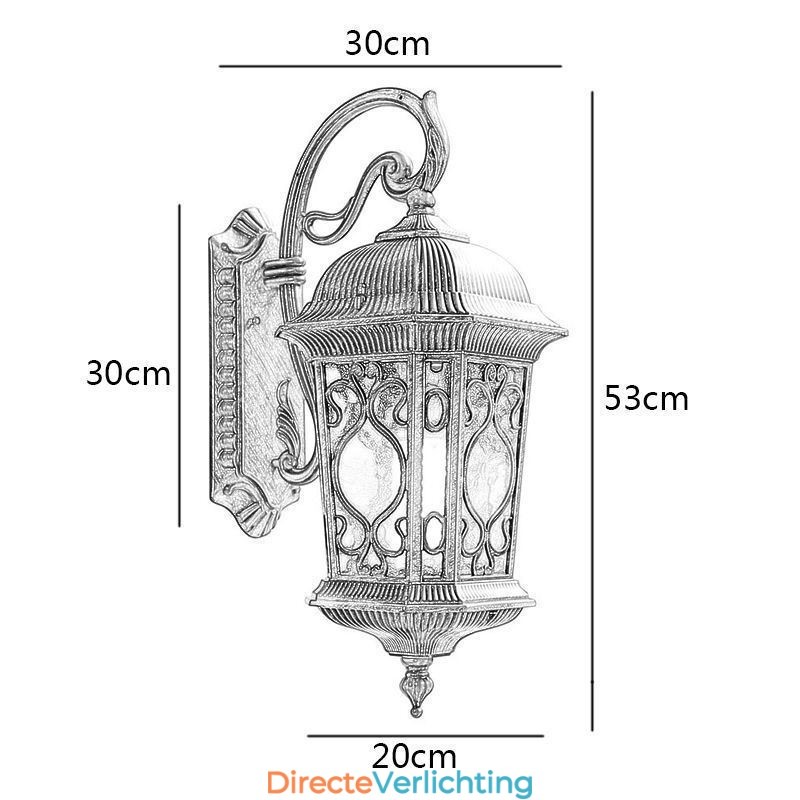 Europese Retro Buiten Wandlamp Waterdichte Gesneden Wandlamp