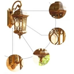 Europese Retro Buiten Wandlamp Waterdichte Gesneden Wandlamp
