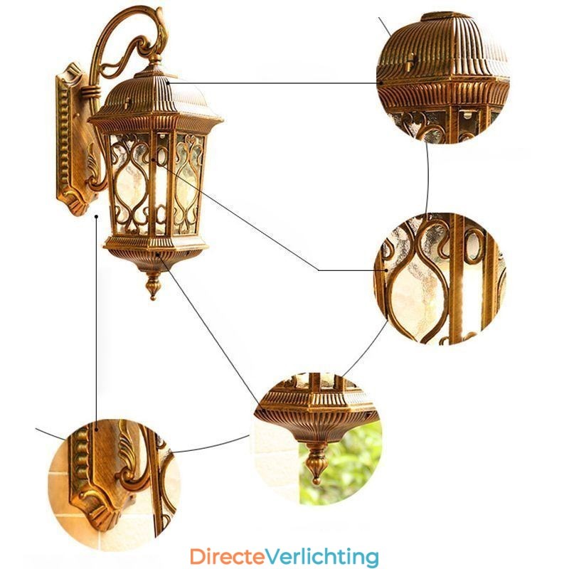 Europese Retro Buiten Wandlamp Waterdichte Gesneden Wandlamp
