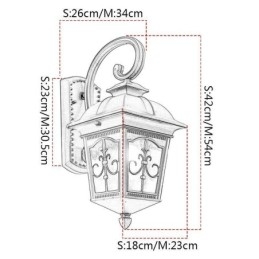Europese Retro Buiten Wandlamp Waterdichte Pijlbloem Wandlamp