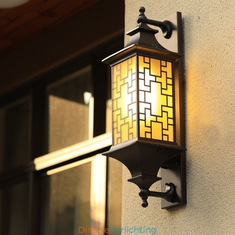 Chinese Buiten Wandlamp Waterdichte Raamrooster Wandlamp