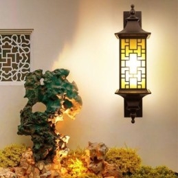 Chinese Buiten Wandlamp Waterdichte Raamrooster Wandlamp