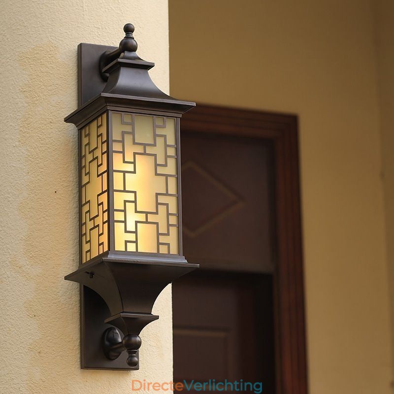 Chinese Buiten Wandlamp Waterdichte Raamrooster Wandlamp