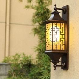 Chinese Buiten Wandlamp Waterdichte Raamrooster Wandlamp