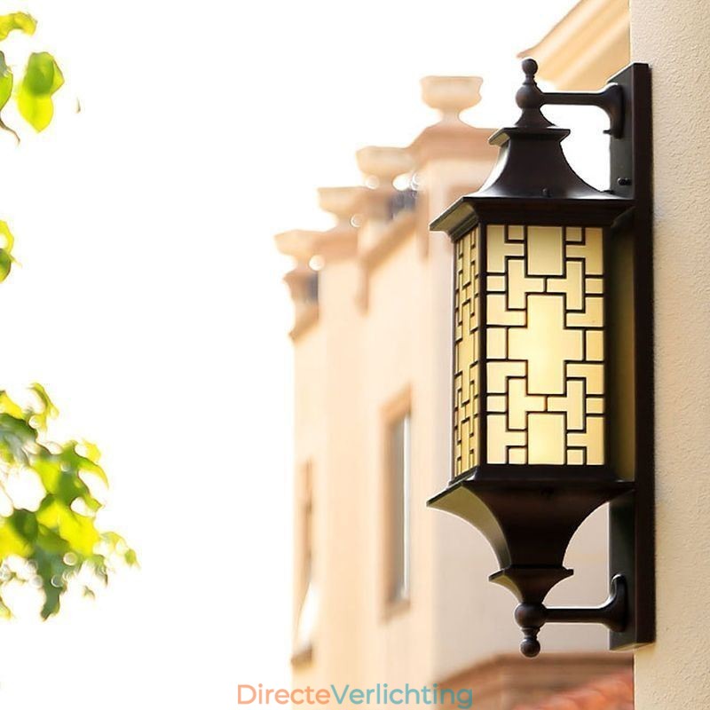 Chinese Buiten Wandlamp Waterdichte Raamrooster Wandlamp