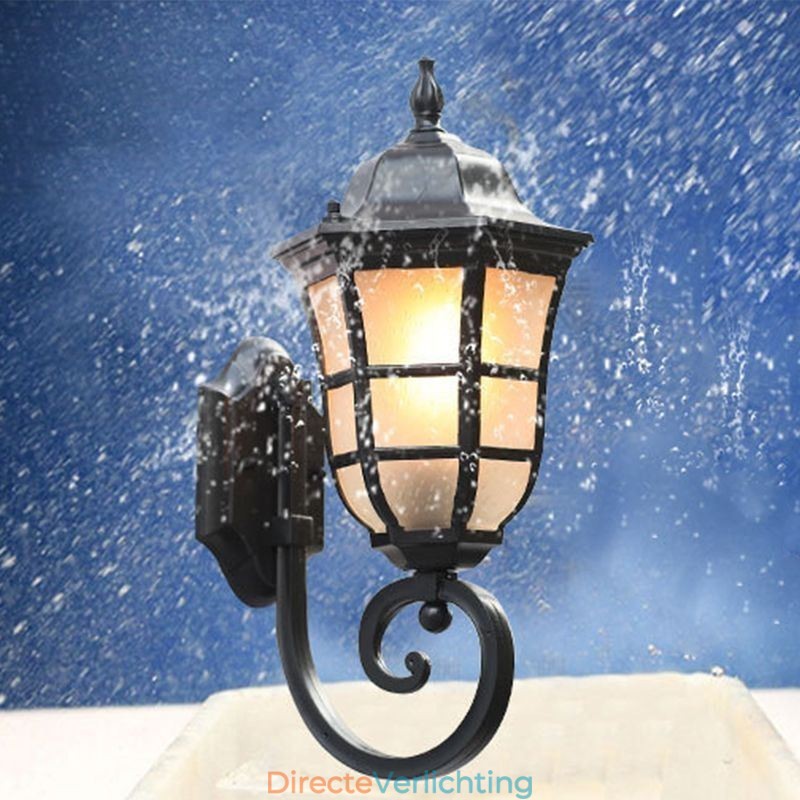 Europese wandlamp Retro buitenlamp Enkele kop waterdichte matglazen wandlamp