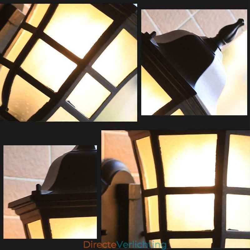 Europese wandlamp Retro buitenlamp Enkele kop waterdichte matglazen wandlamp