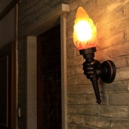 Europese Retro Buiten Wandlamp Waterdichte Fakkel Vorm Wandlamp