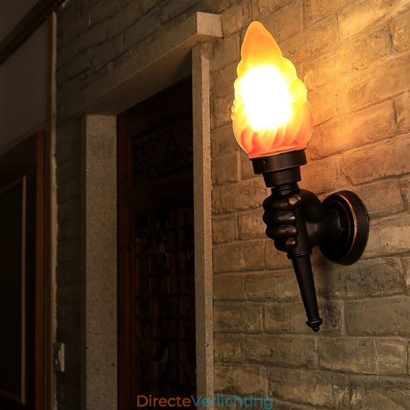 Europese Retro Buiten Wandlamp Waterdichte Fakkel Vorm Wandlamp