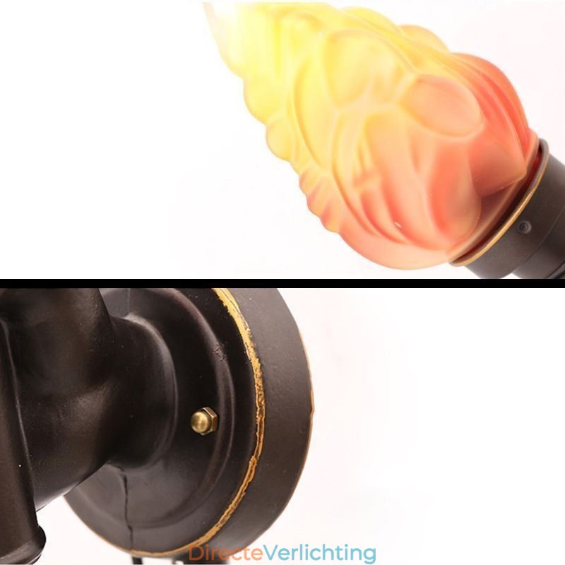 Europese Retro Buiten Wandlamp Waterdichte Fakkel Vorm Wandlamp