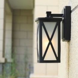 Moderne eenvoudige buitenlamp waterdichte vierkante kolom wandlamp binnenplaats gang