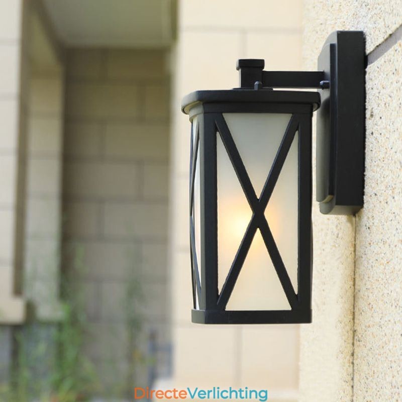 Moderne eenvoudige buitenlamp waterdichte vierkante kolom wandlamp binnenplaats gang