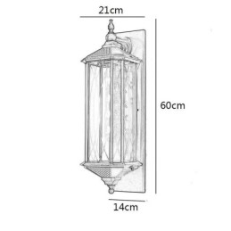 Chinese buitenwandlamp met enkele kop, waterdichte streamerwandlamp