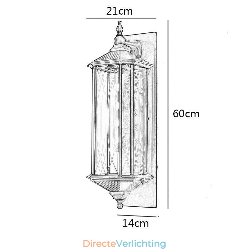 Chinese buitenwandlamp met enkele kop, waterdichte streamerwandlamp