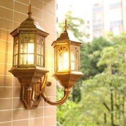 Europese Buiten Wandlamp Waterdichte Dubbele Kasteel Wandlamp