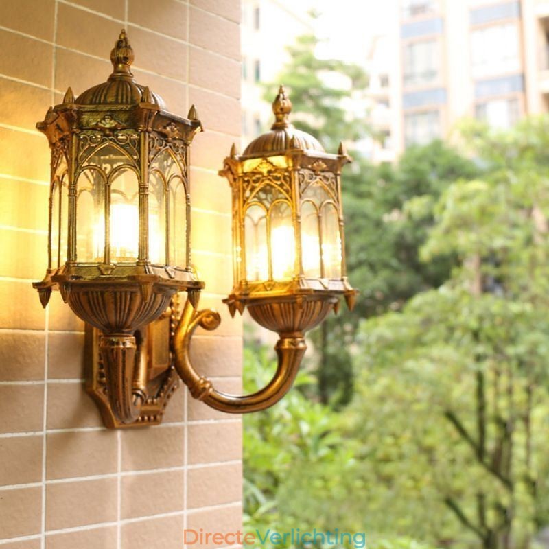 Europese Buiten Wandlamp Waterdichte Dubbele Kasteel Wandlamp