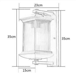 Chinese Buitenlamp Waterdichte Glazen Wandlamp Binnenplaats Gang Tuin Balkon