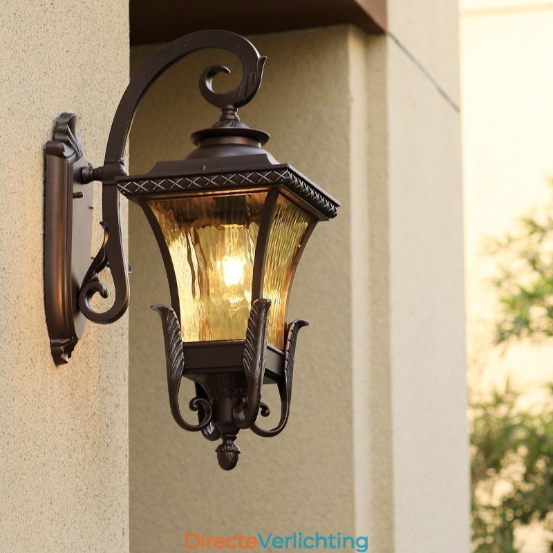 Chinese Buitenlamp Enkele Kop Waterdichte Glazen Wandlamp Binnenplaats Gang