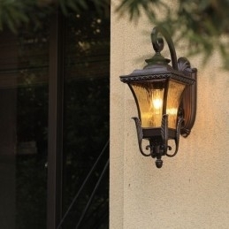 Chinese Buitenlamp Enkele Kop Waterdichte Glazen Wandlamp Binnenplaats Gang