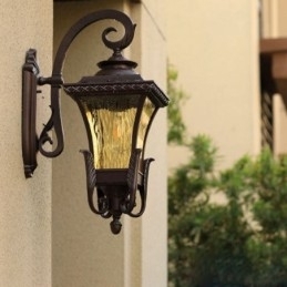 Chinese Buitenlamp Enkele Kop Waterdichte Glazen Wandlamp Binnenplaats Gang