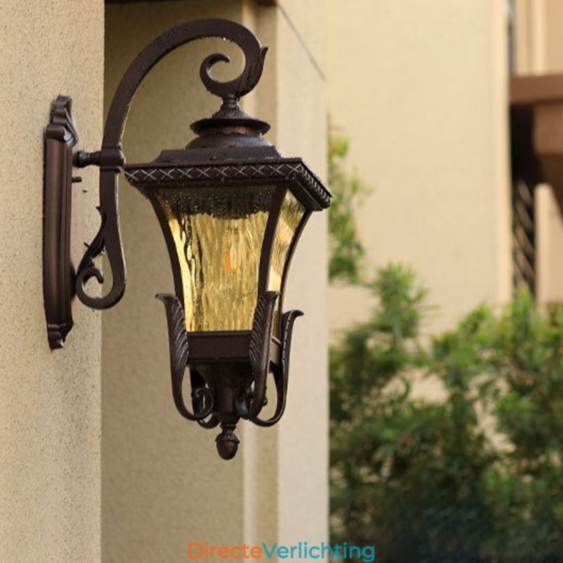 Chinese Buitenlamp Enkele Kop Waterdichte Glazen Wandlamp Binnenplaats Gang