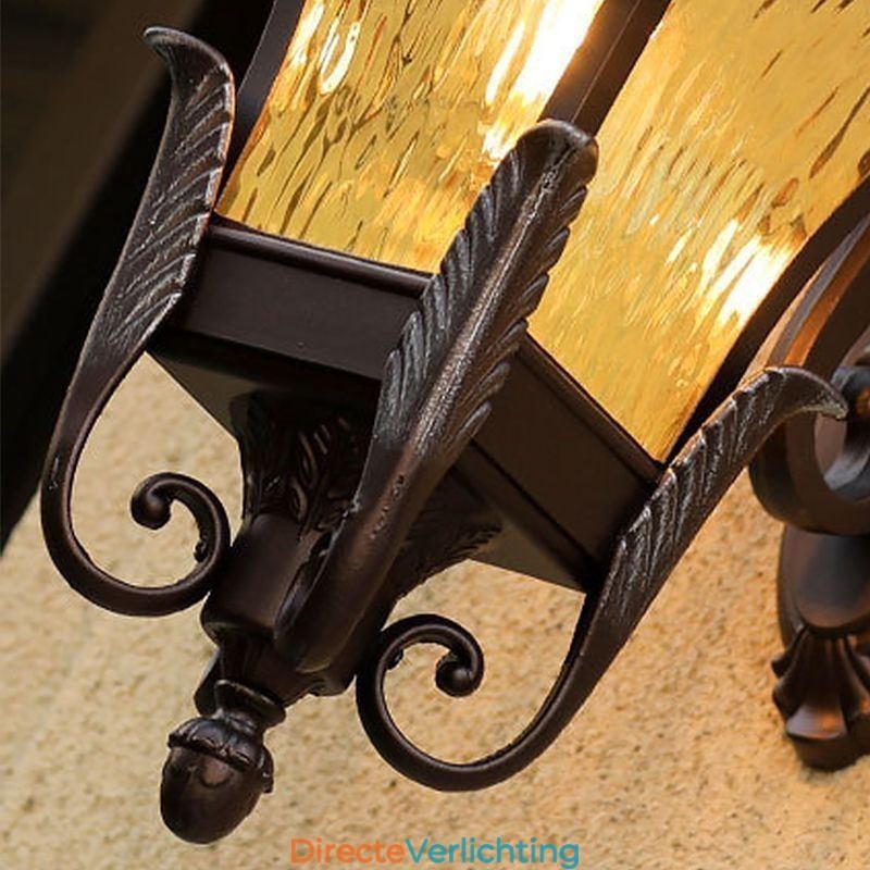 Chinese Buitenlamp Enkele Kop Waterdichte Glazen Wandlamp Binnenplaats Gang