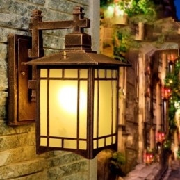 Chinese Stijl Buitenlamp Waterdicht Paviljoen Vorm Wandlamp Tuin Balkon