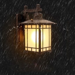 Chinese Stijl Buitenlamp Waterdicht Paviljoen Vorm Wandlamp Tuin Balkon